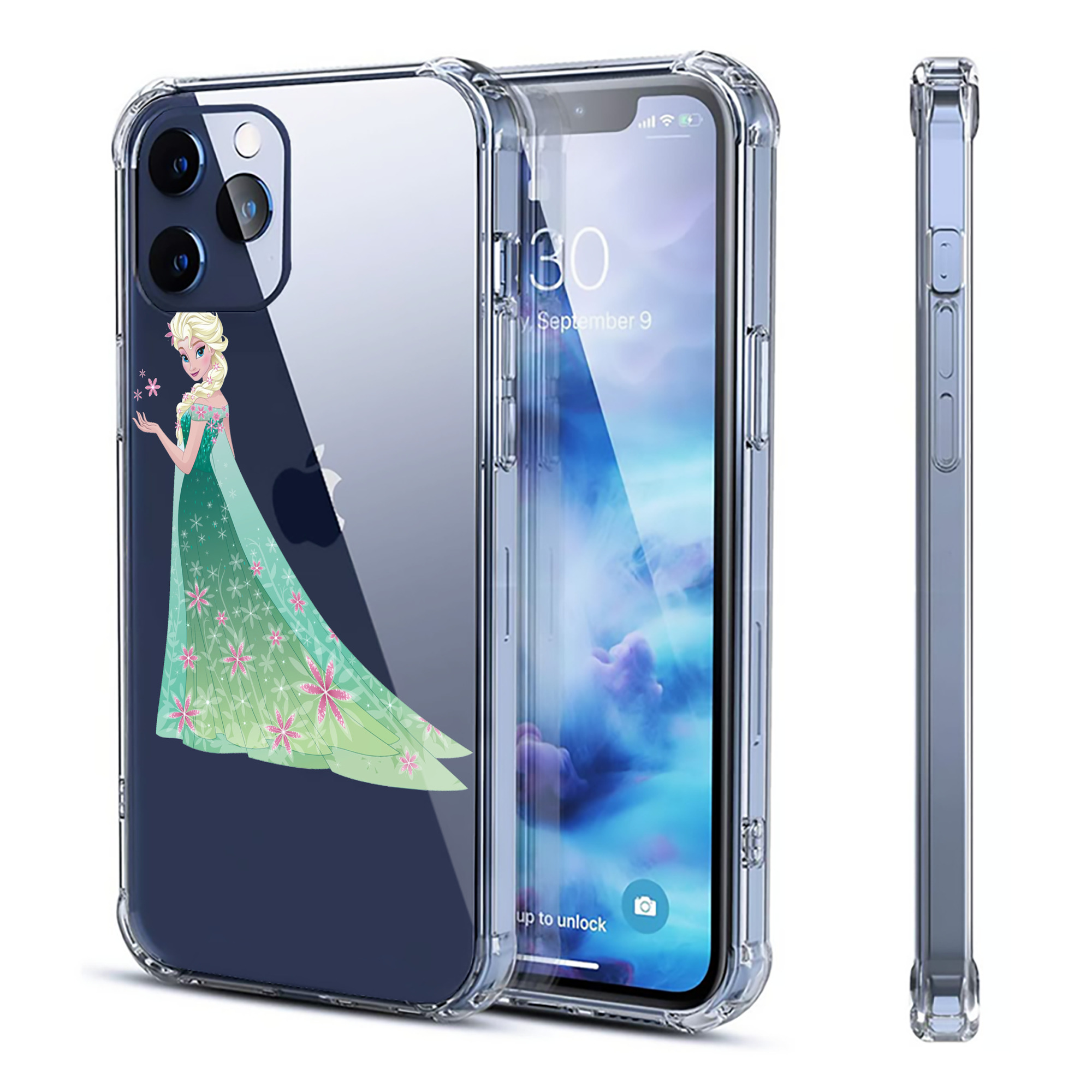 （画像用） アナと雪の女王 アンナ エルサ Frozen Anna Elsa 【iPhone 12シリーズ対応】透明スマホケース（クリアソフトケース）